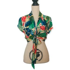 Ryan Harris Tie Front Crop Top Size 12